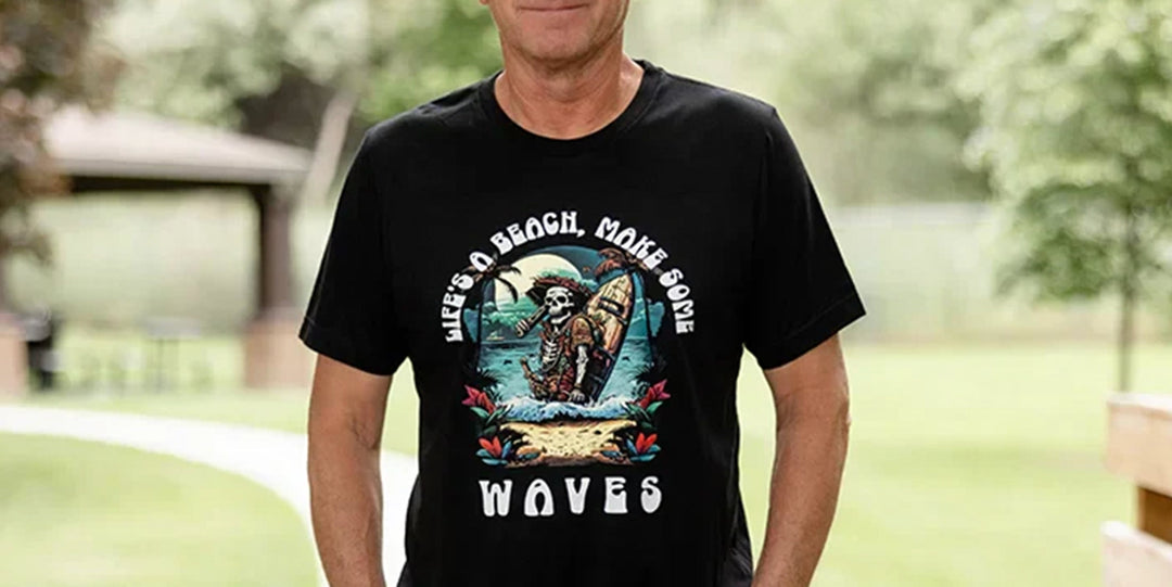 Embrace the Beach Life: Make Some Waves with This Trendy Tee Shirt with Sayings - Talking Too Loud Apparel