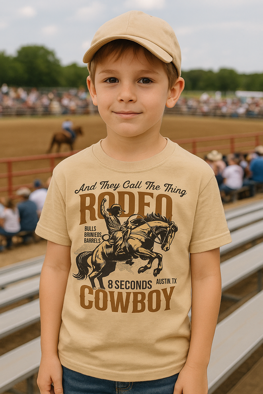 They Call The Thing Rodeo Graphic Apparel Tee Kid
