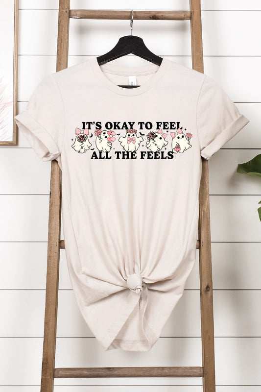 It's Okay To Feel All The Feels Halloween Graphic Tee