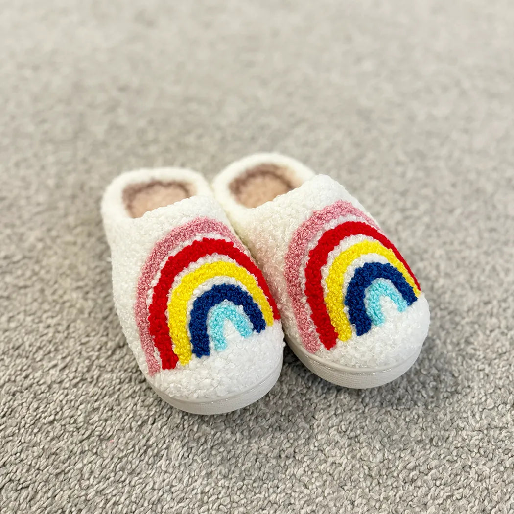 Rainbow slippers soft