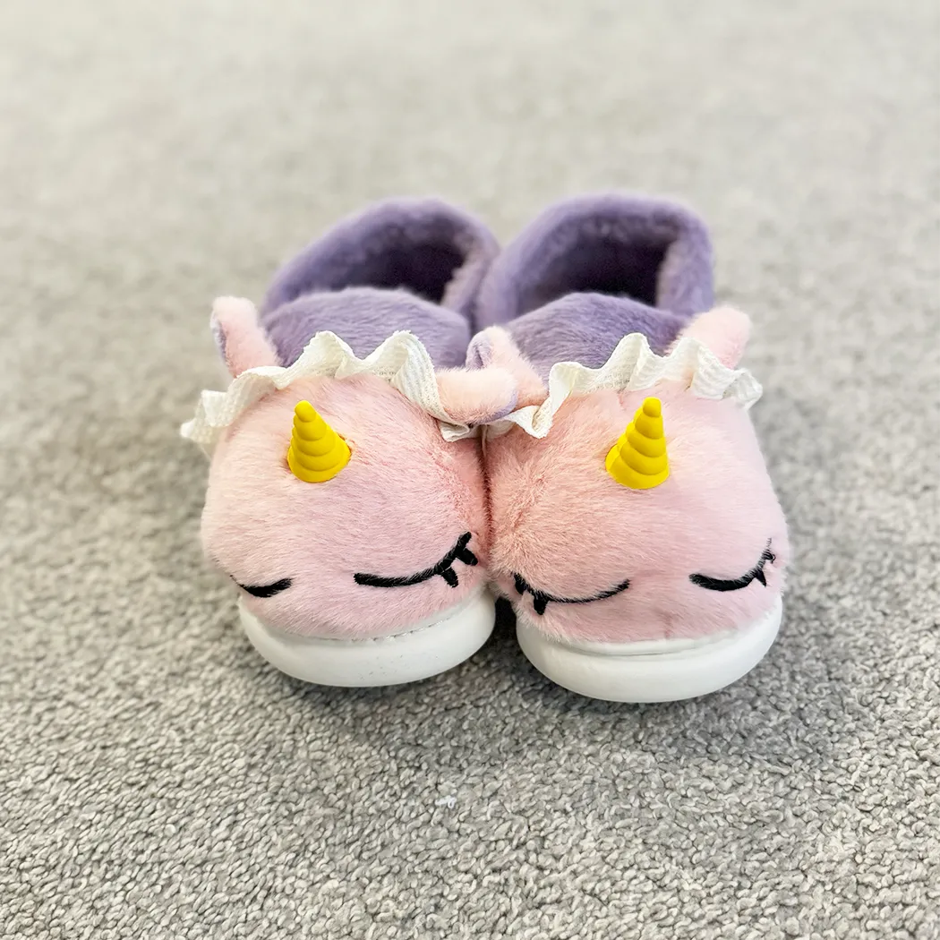 Pink unicorn slippers