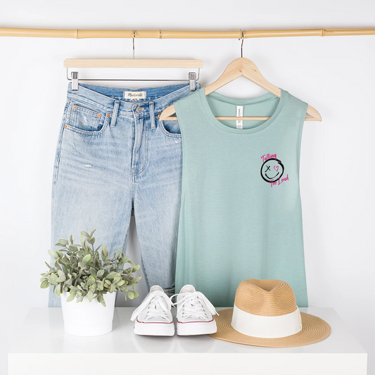 Talking Too Loud Racerback Cropped Tank