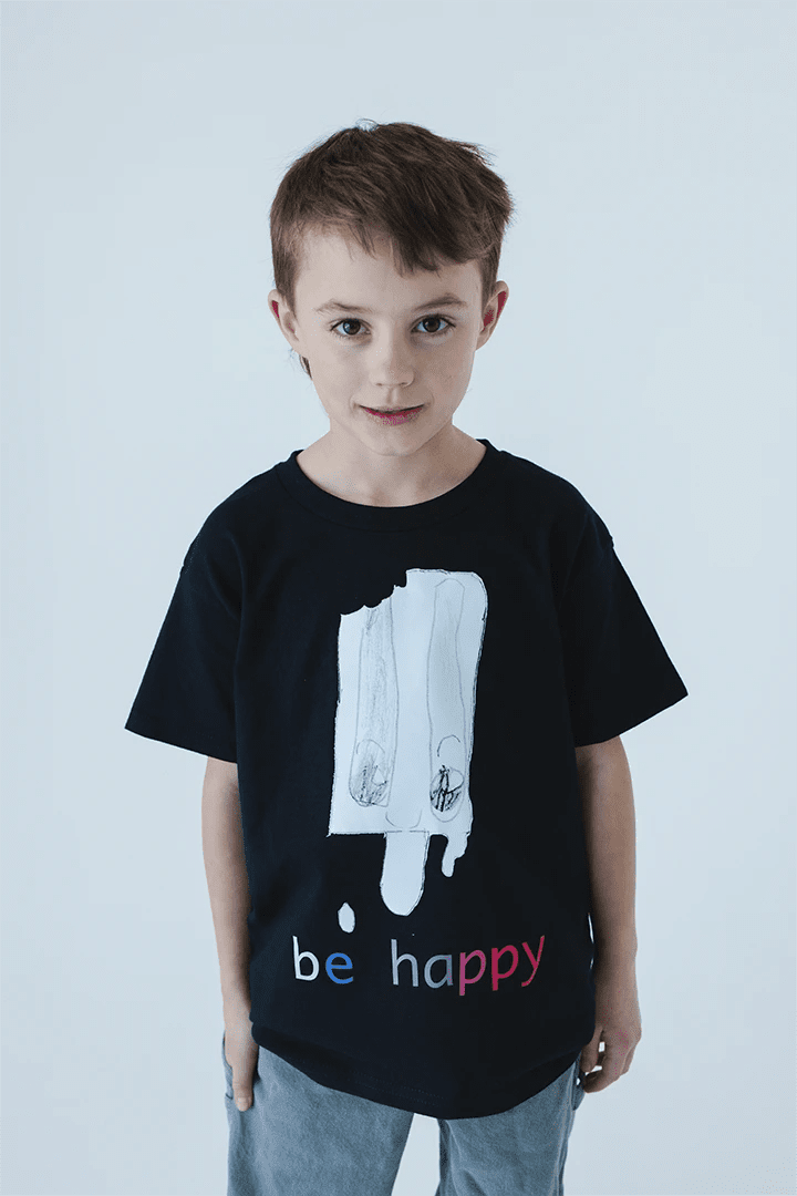 "be happy" Popsicle Tee – Designed by an 8 - Year - Old! - Talking Too Loud Apparel