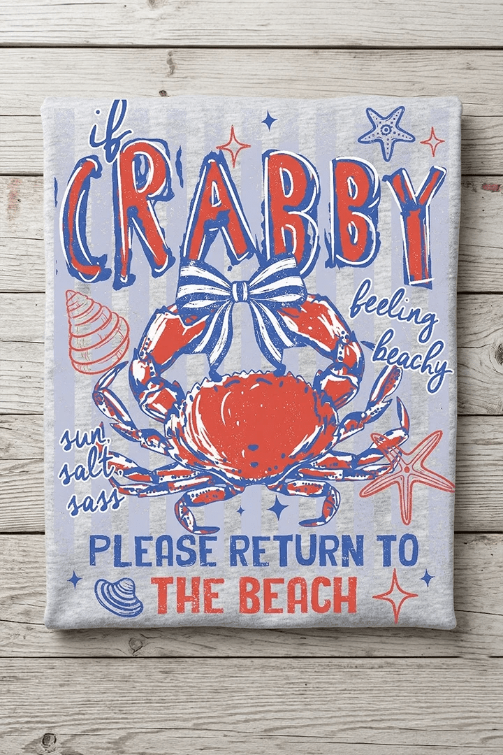 "Crabby" Beach Bound Graphic Tee - Talking Too Loud Apparel