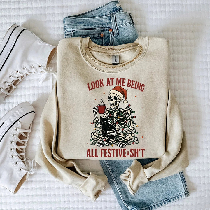 Festive Christmas Crewneck - Talking Too Loud Apparel