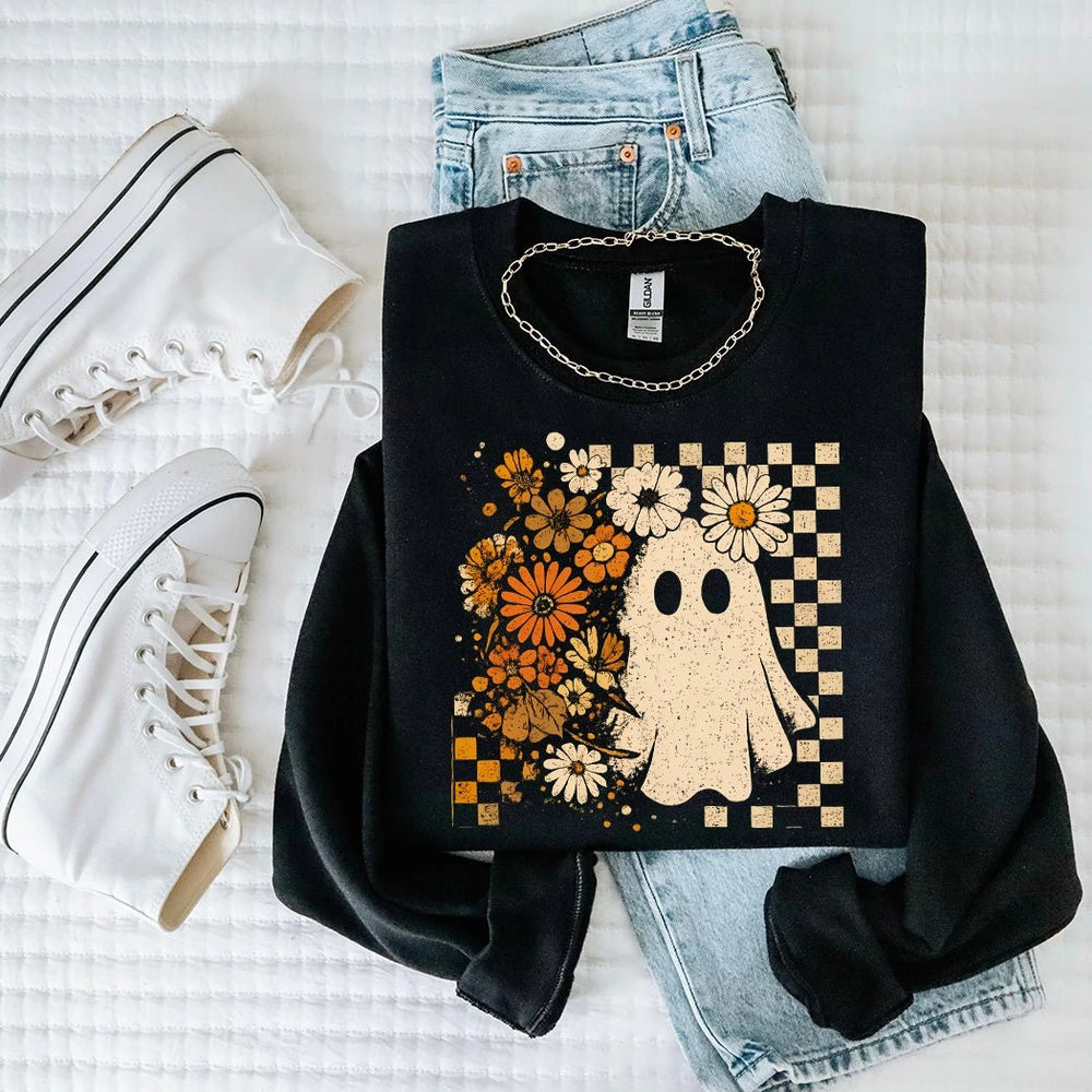 Flower Ghost Crewneck - Talking Too Loud Apparel