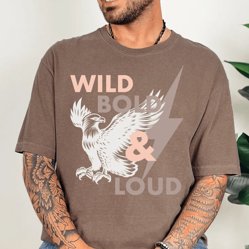 Free Bird Wild, Bold & Loud Mens Graphic Tee - Talking Too Loud Apparel