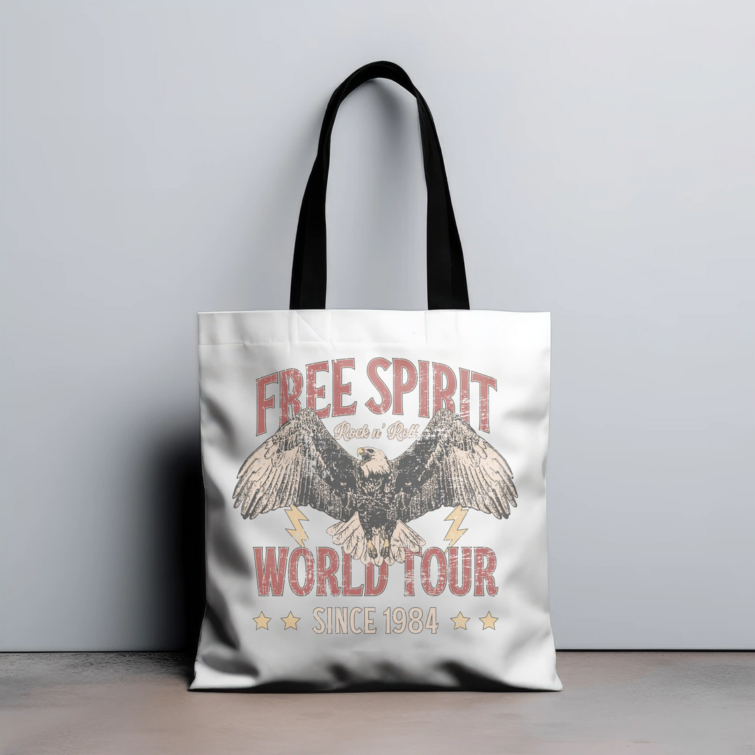 Free Spirit World Tour Canvas Tote Bag - Talking Too Loud Apparel