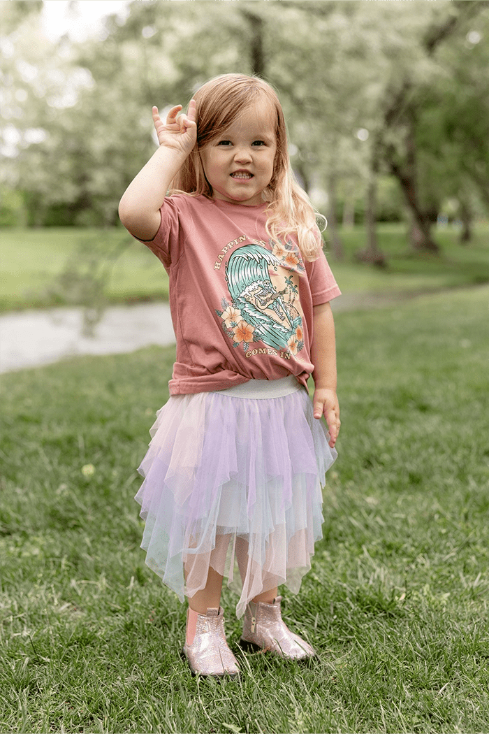 Happiness Comes in Waves Kids Graphic Tee - Talking Too Loud Apparel