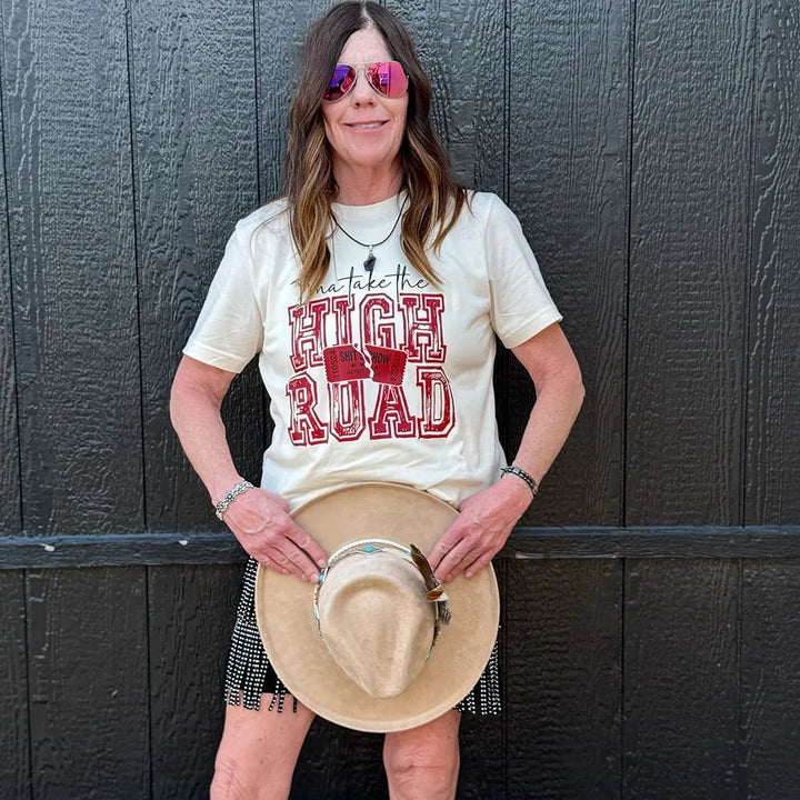 I'ma Take The High Road Graphic Tee - Talking Too Loud Apparel