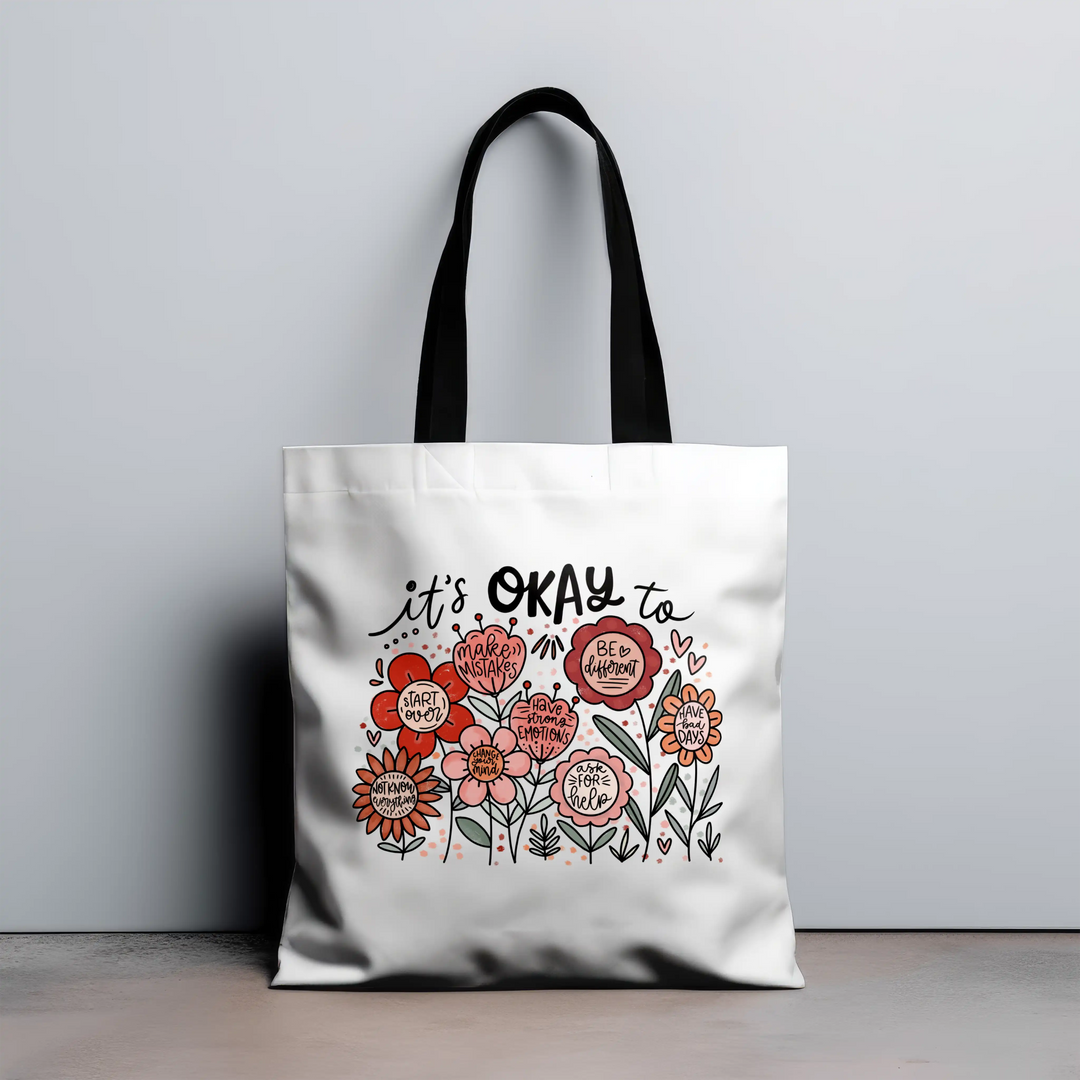 It's Okay To... Canvas Tote Bag - Talking Too Loud Apparel