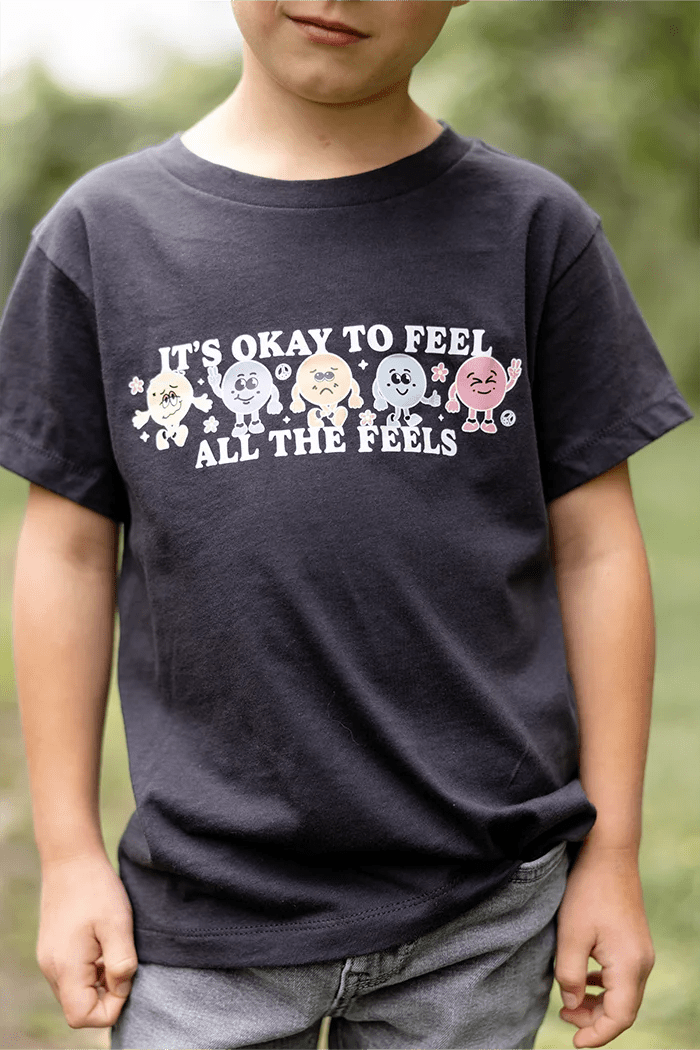 It's Okay to Feel All The Feels Kids Graphic Tee - Talking Too Loud Apparel