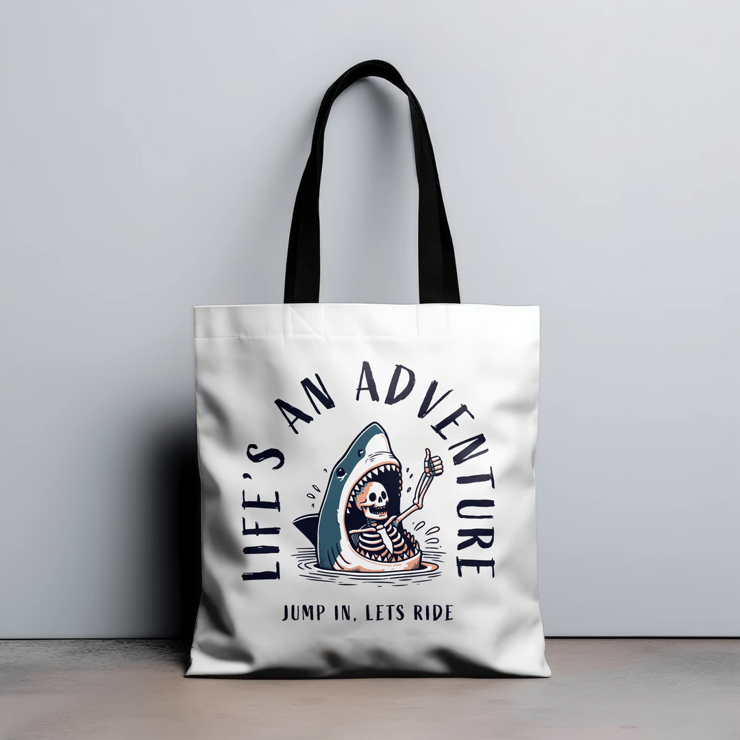 Life's An Adventure Canvas Tote Bag - Talking Too Loud Apparel