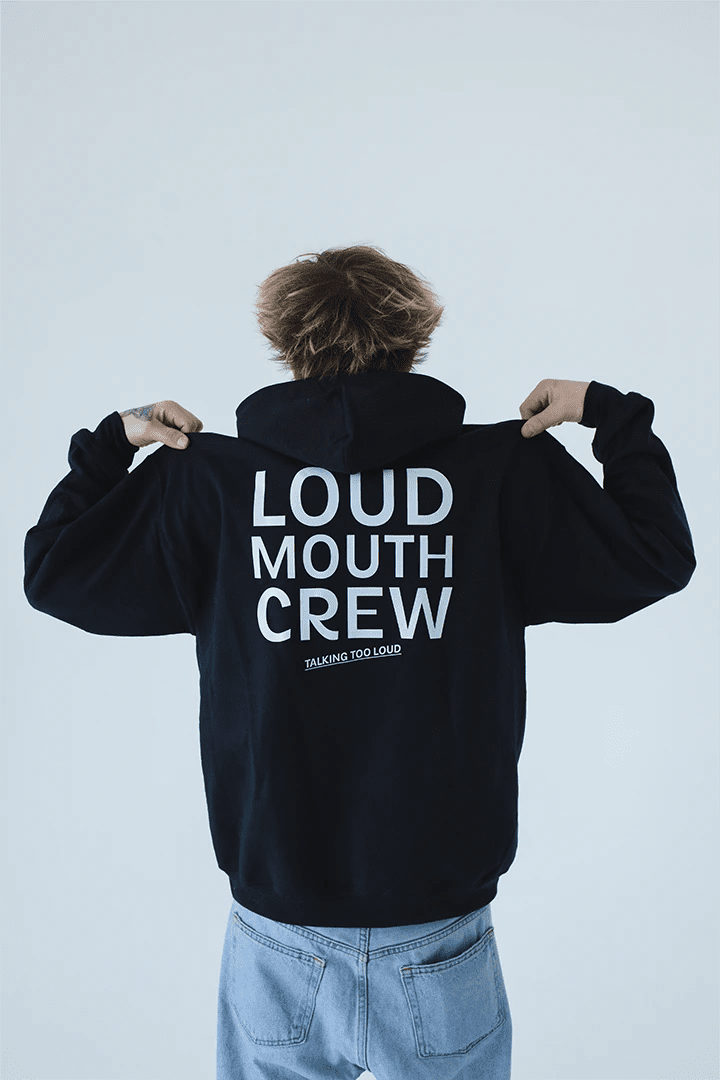 Loud Mouth Graphic Hoodie Mens - Talking Too Loud Apparel