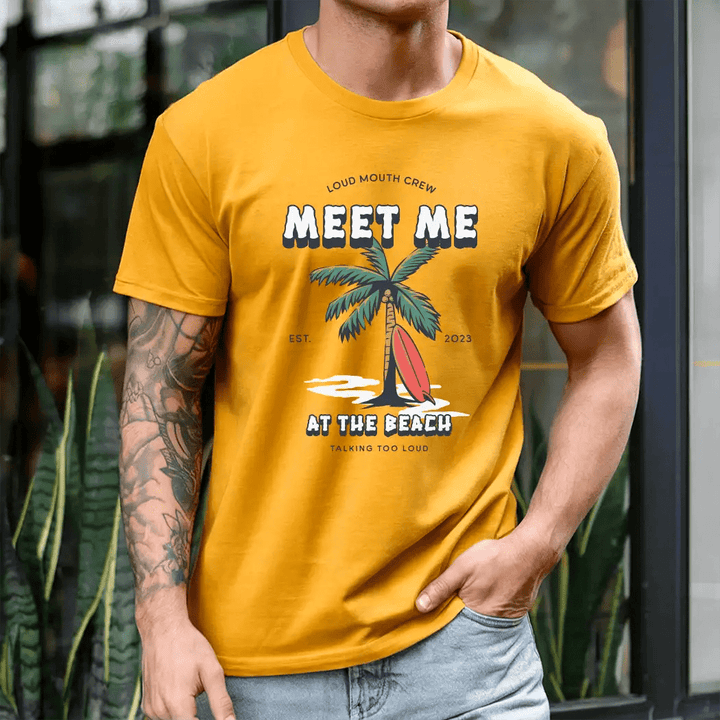 Meet Me at the Beach Graphic Tee - Talking Too Loud Apparel