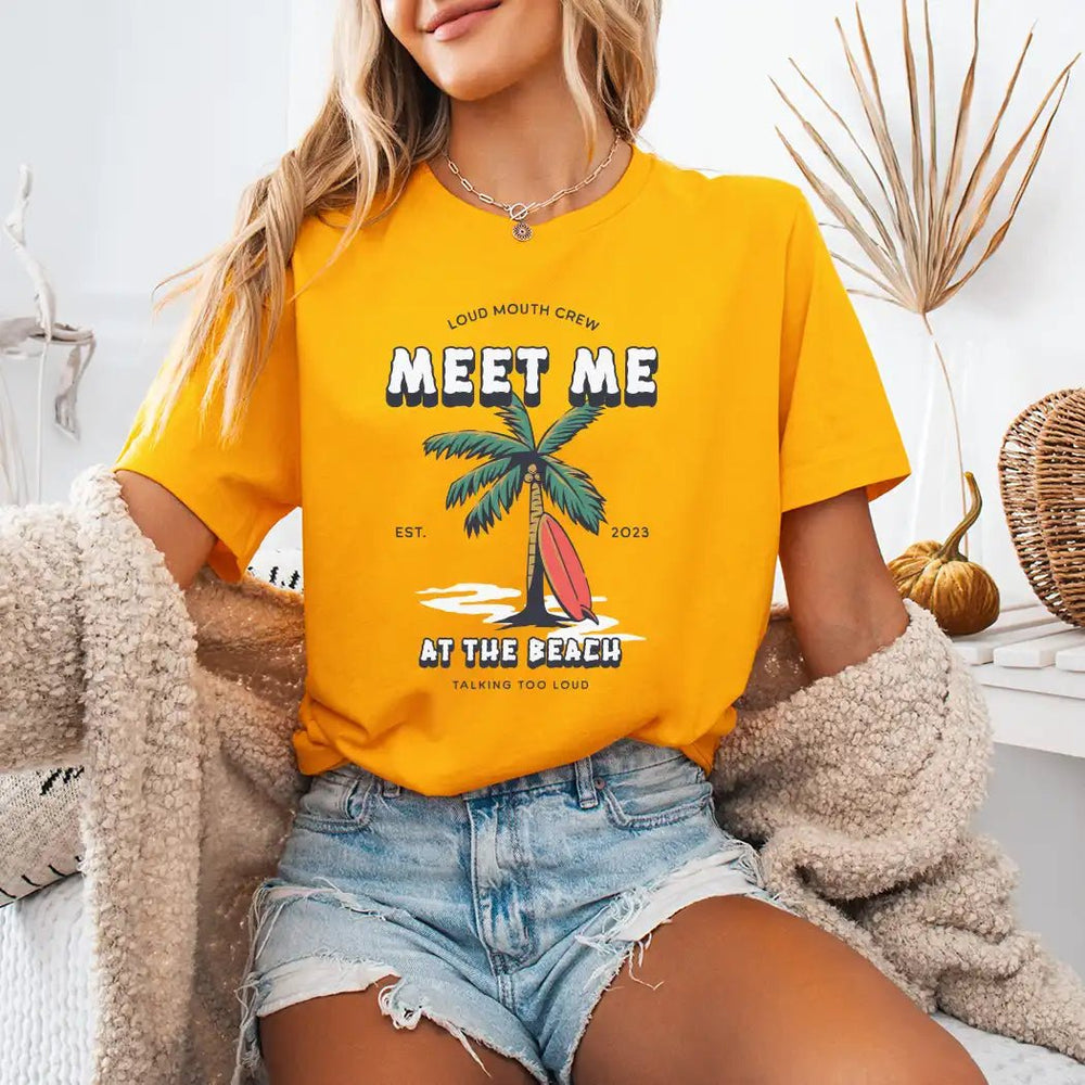 Meet Me at the Beach Graphic Tee - Talking Too Loud Apparel