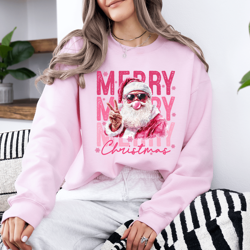 Merry Santa Holiday Crewneck - Talking Too Loud Apparel