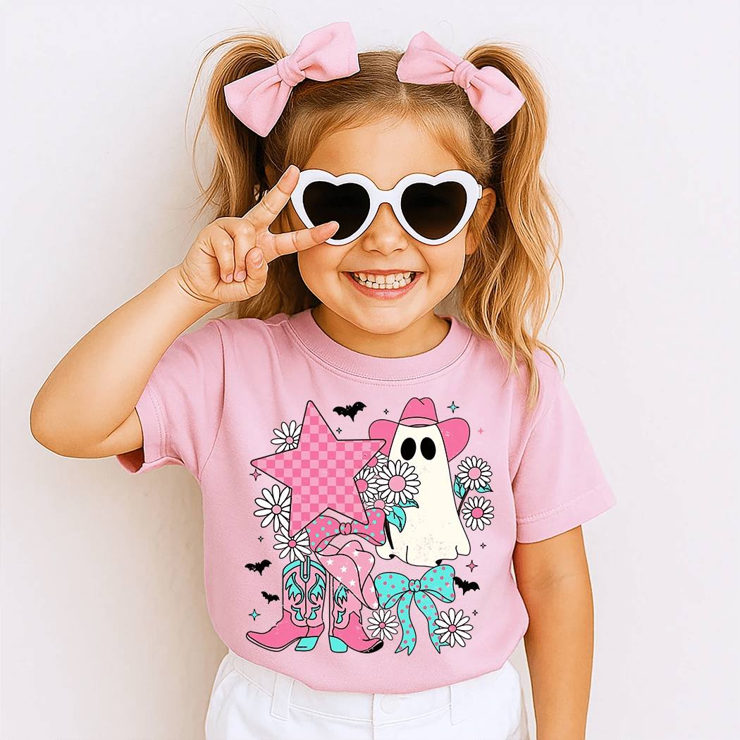 Rhinestone Cowgirl Ghost Graphic Apparel kids - Talking Too Loud Apparel