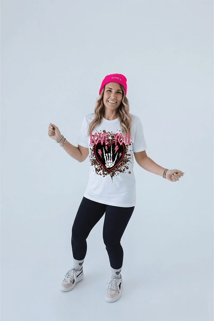 Rock On Love You Skeleton Hand T-Shirt - Talking Too Loud Apparel