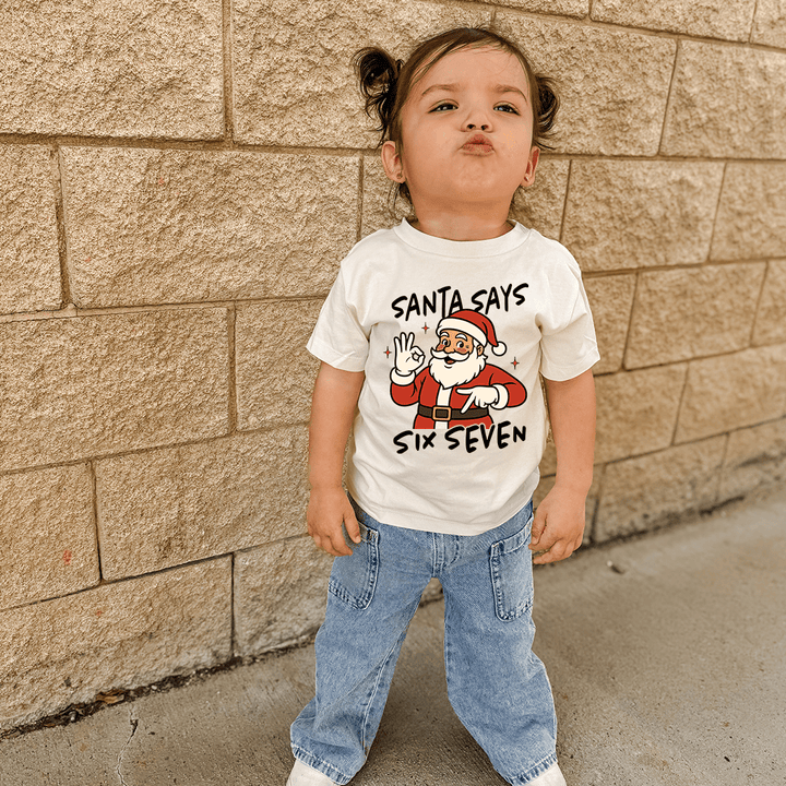 Santa Says 6 7 Holiday Tee Kids - Talking Too Loud Apparel
