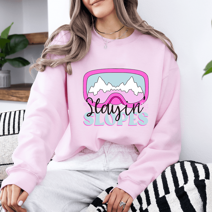 Slayin' Slopes Ski Crewneck - Talking Too Loud Apparel