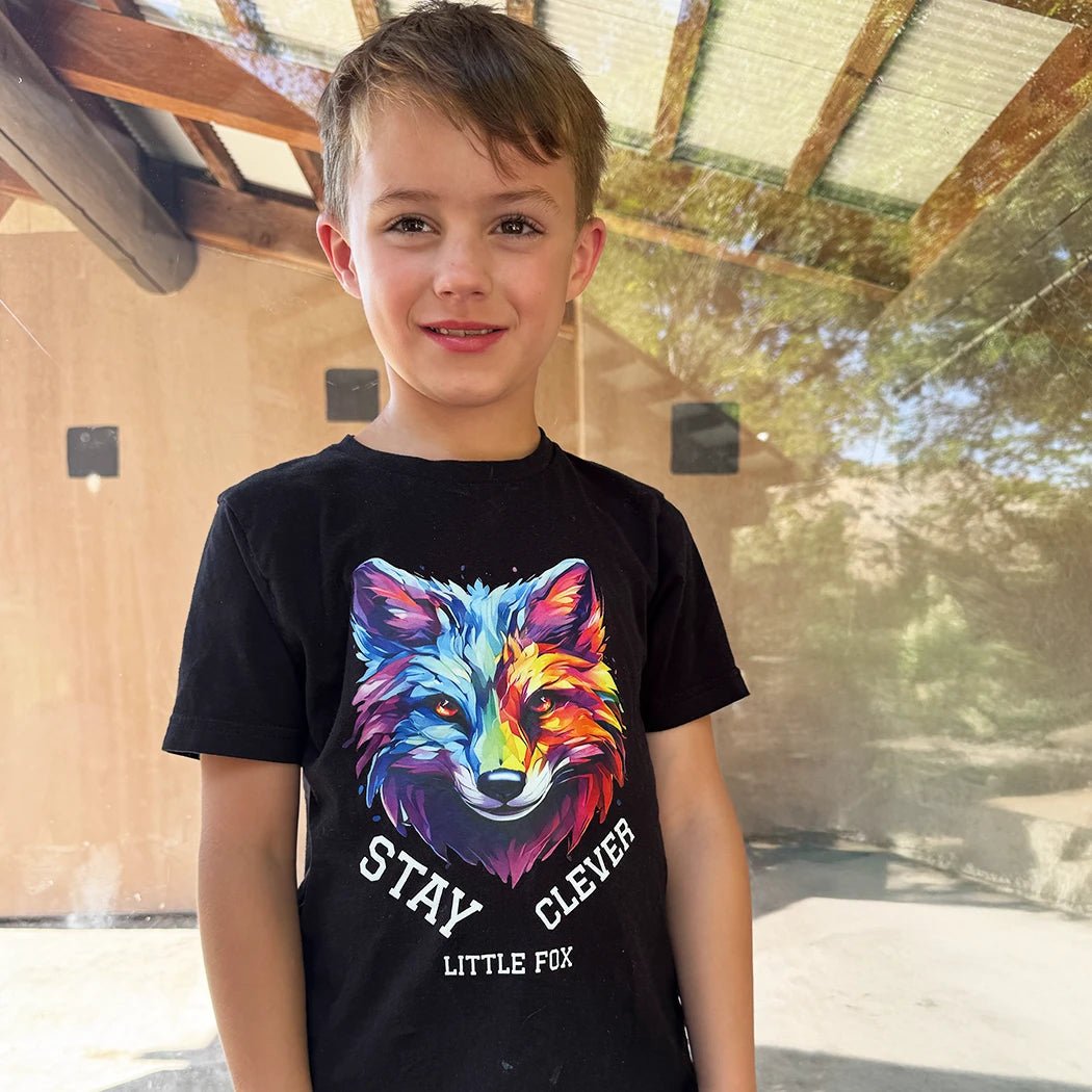 Stay Clever Little Fox Graphic Apparel kids - Talking Too Loud Apparel