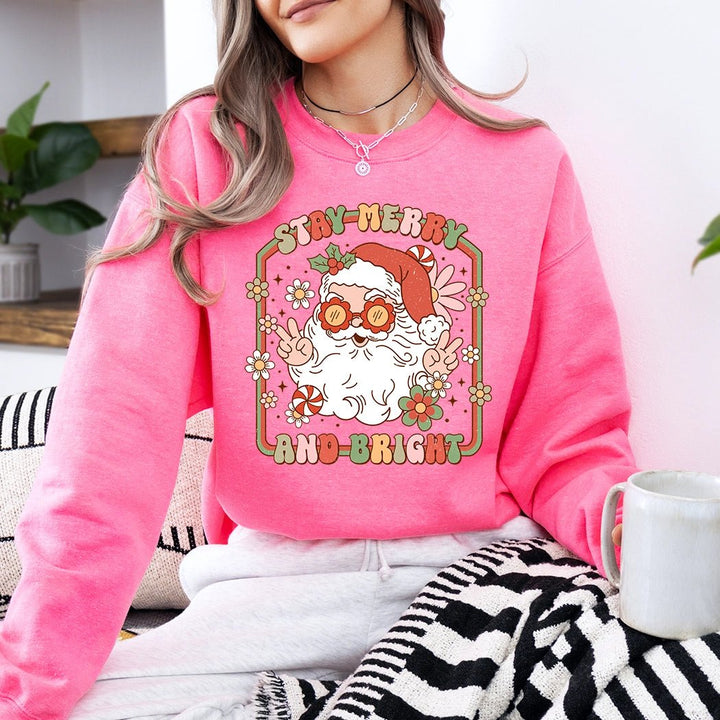 Stay Merry and Bright Christmas Crewneck - Talking Too Loud Apparel