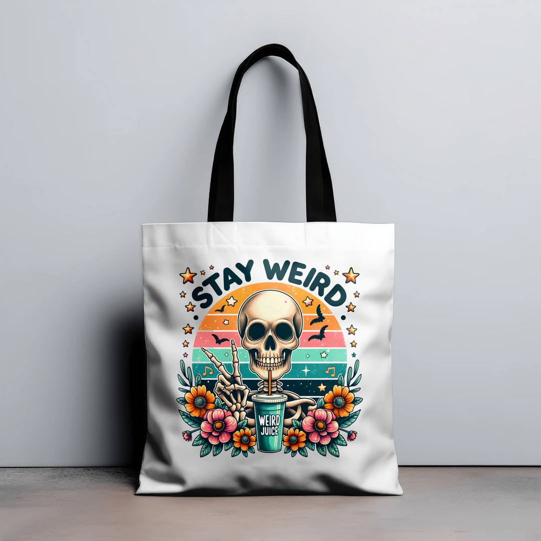 Stay Weird Canvas Tote Bag - Talking Too Loud Apparel