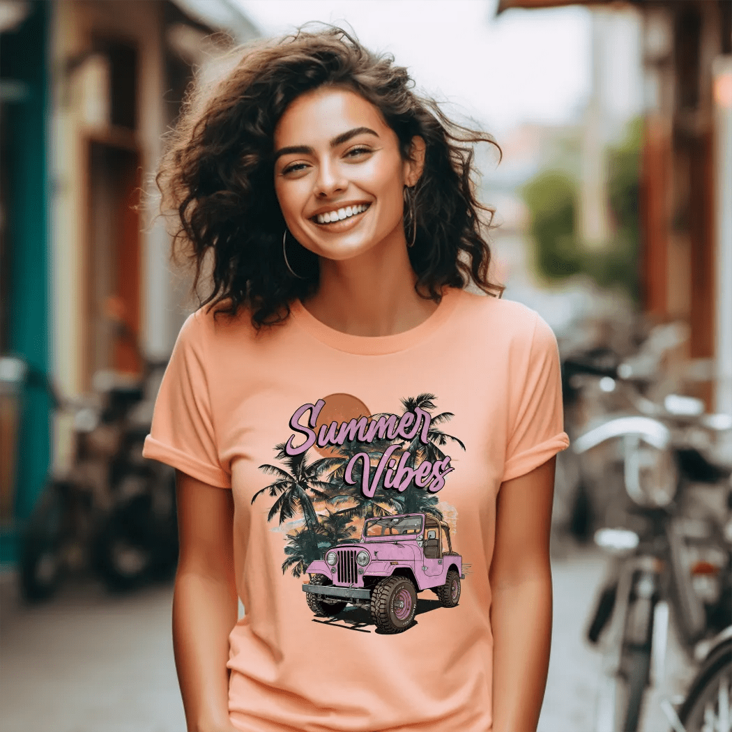 Summer Vibes Jeep Graphic Tee - Talking Too Loud Apparel