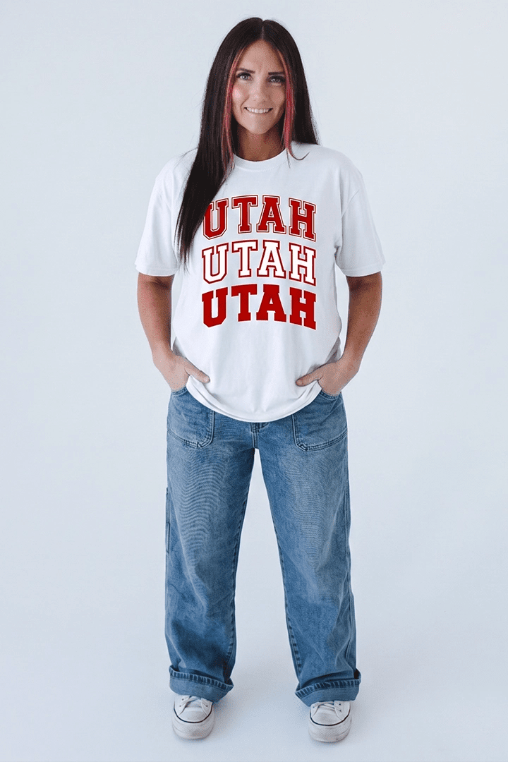 Triple Utah Varsity Graphic Tee - Talking Too Loud Apparel
