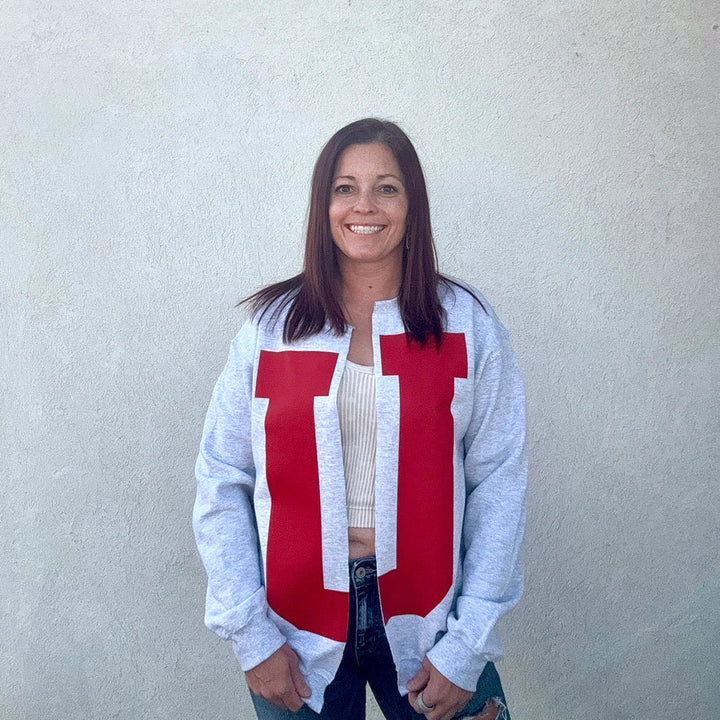 U Split Crew Cardigan - Talking Too Loud Apparel