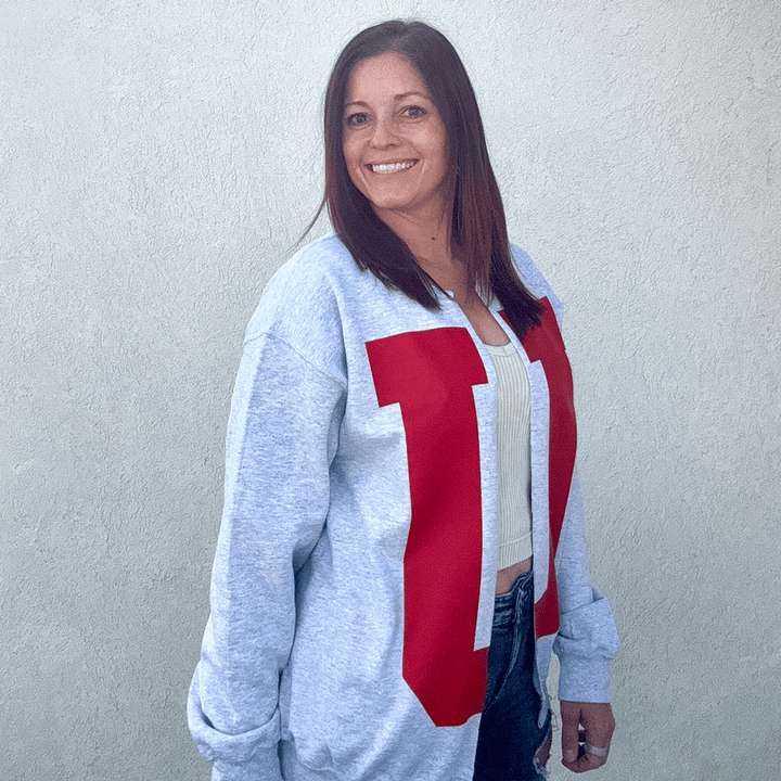 U Split Crew Cardigan - Talking Too Loud Apparel