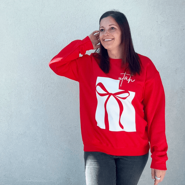 Utah Bow Football Crewneck - Talking Too Loud Apparel
