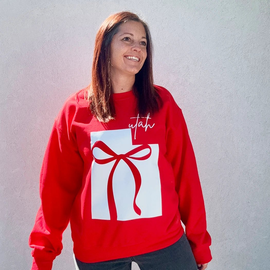 Utah Bow Football Crewneck - Talking Too Loud Apparel