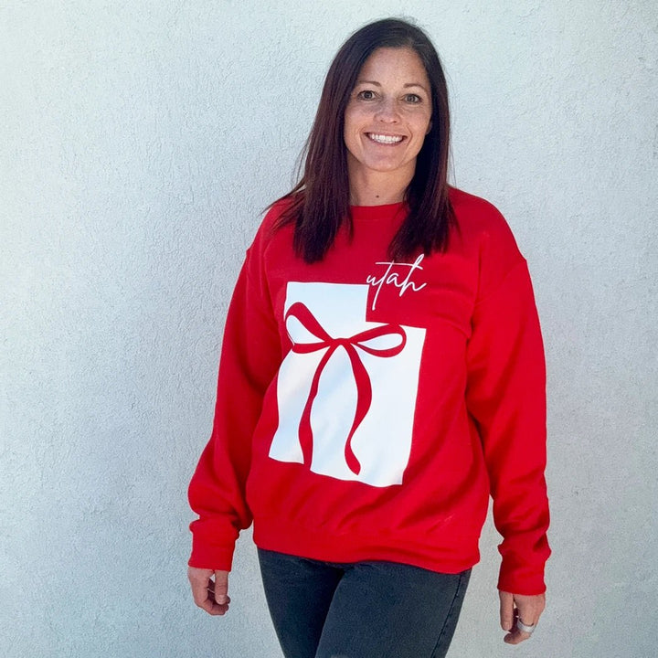 Utah Bow Football Crewneck - Talking Too Loud Apparel
