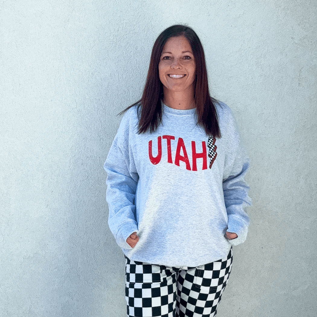 Utah Game Day Football Crewneck - Talking Too Loud Apparel