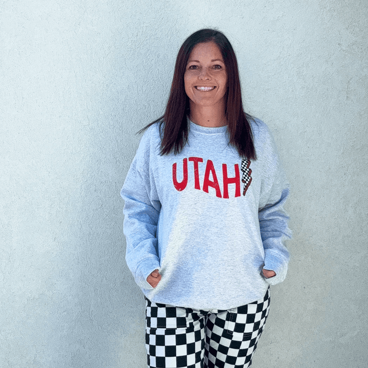 Utah Game Day Football Crewneck - Talking Too Loud Apparel