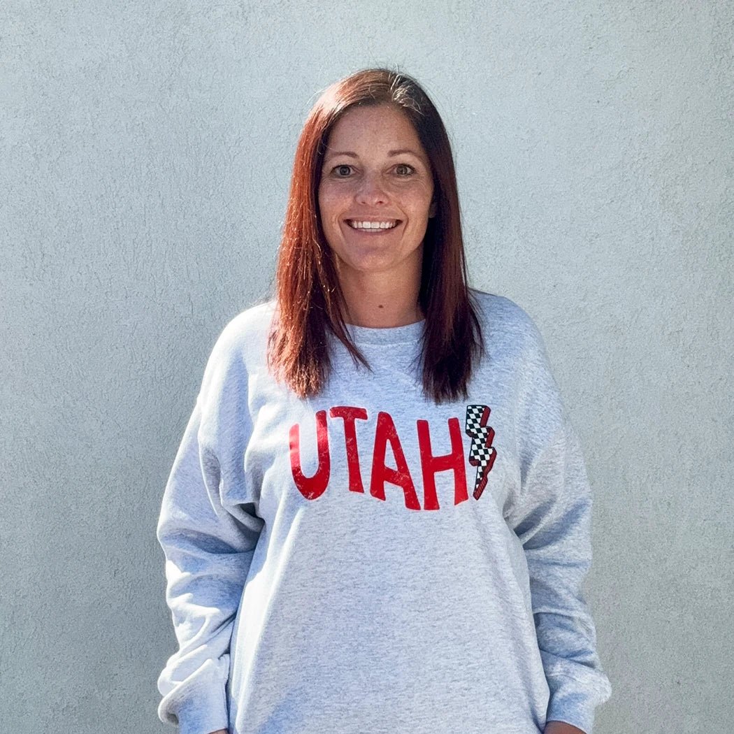 Utah Game Day Football Crewneck - Talking Too Loud Apparel
