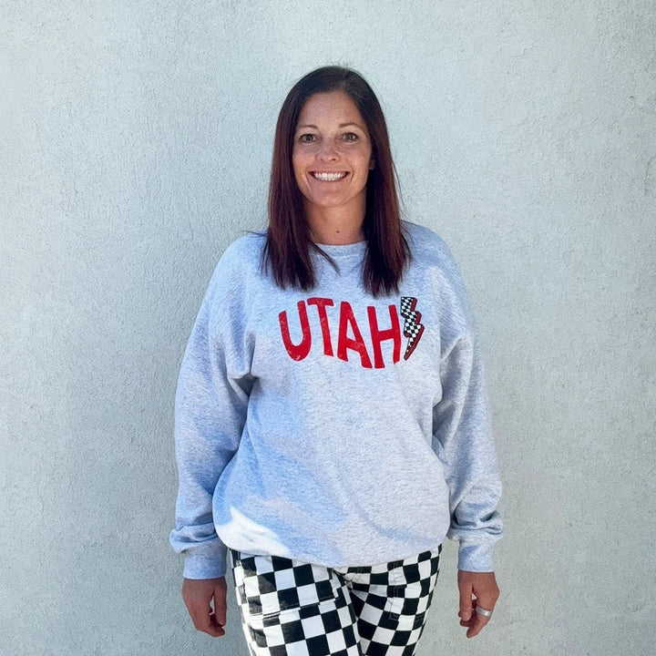 Utah Game Day Football Crewneck - Talking Too Loud Apparel