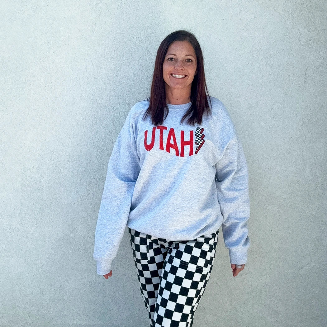 Utah Game Day Football Crewneck - Talking Too Loud Apparel