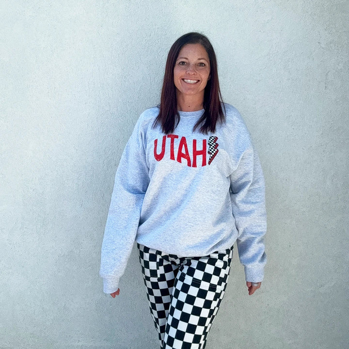 Utah Game Day Football Crewneck - Talking Too Loud Apparel