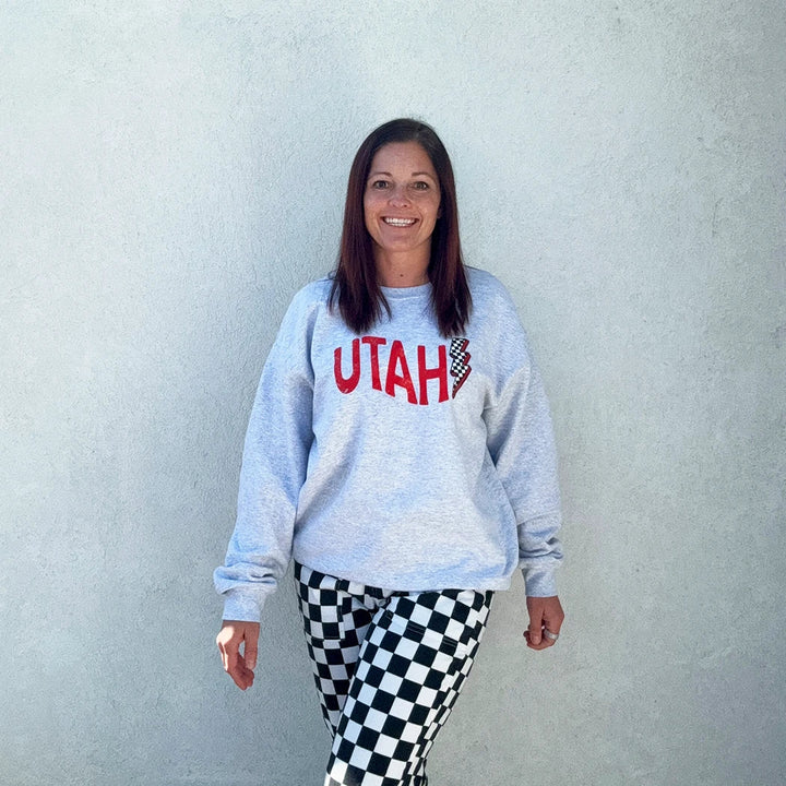 Utah Game Day Football Crewneck - Talking Too Loud Apparel