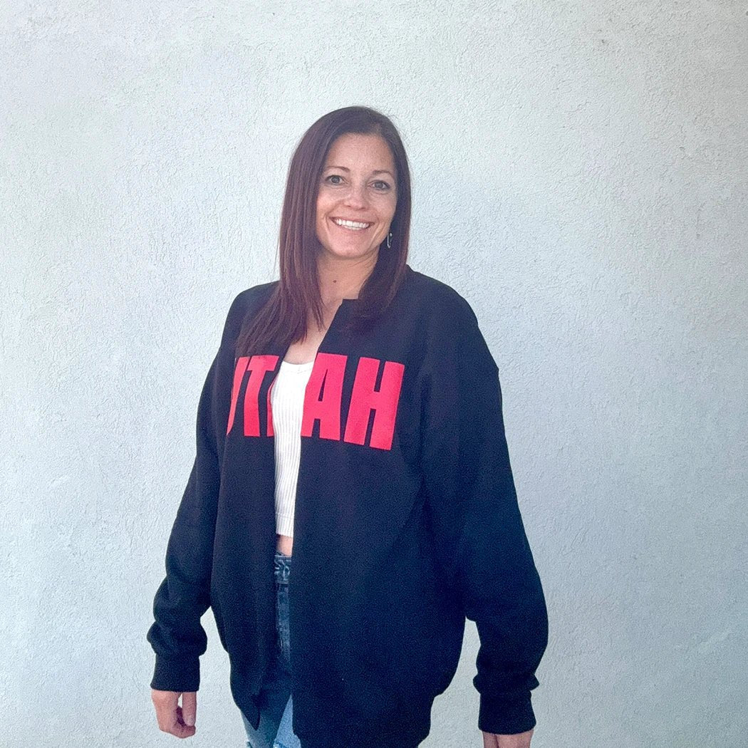 Utah Split Crew Cardigan - Talking Too Loud Apparel