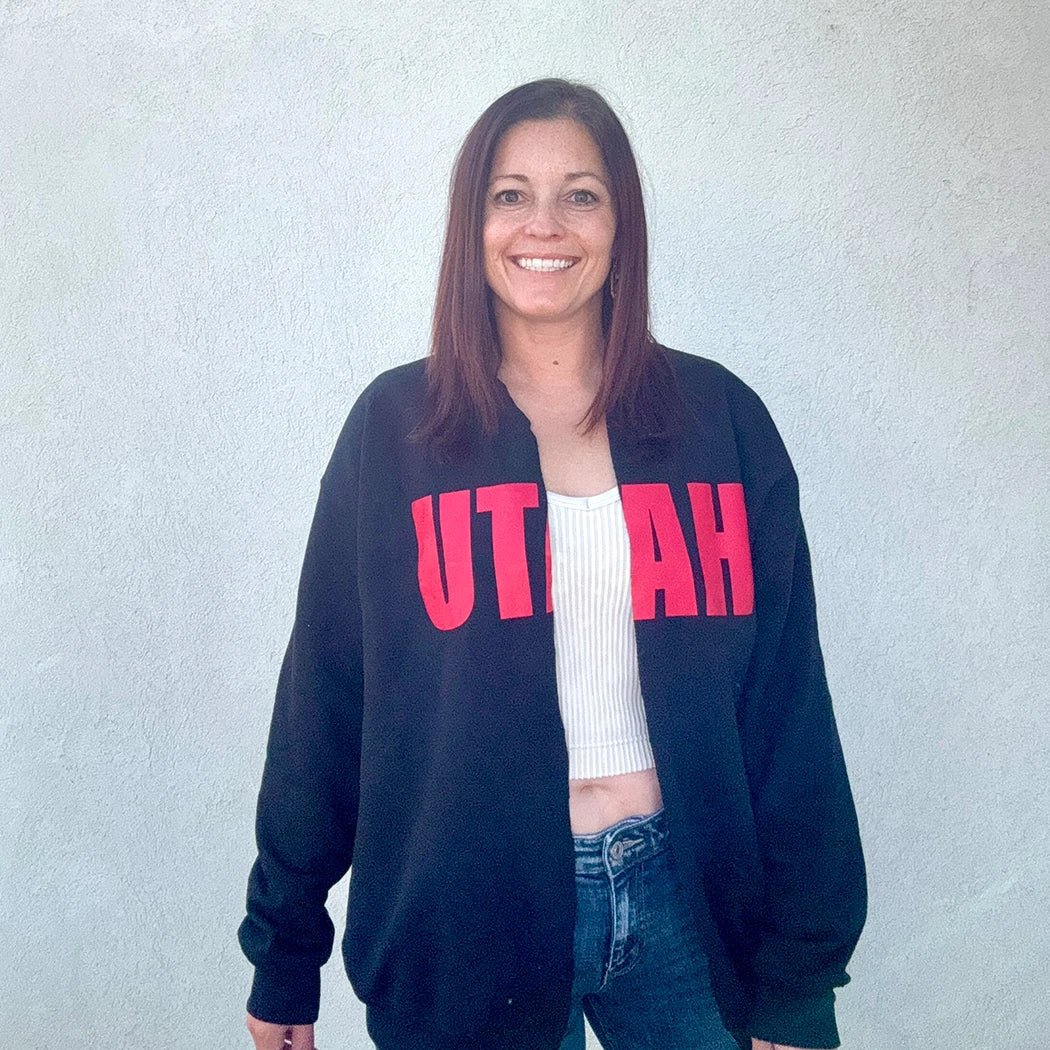 Utah Split Crew Cardigan - Talking Too Loud Apparel