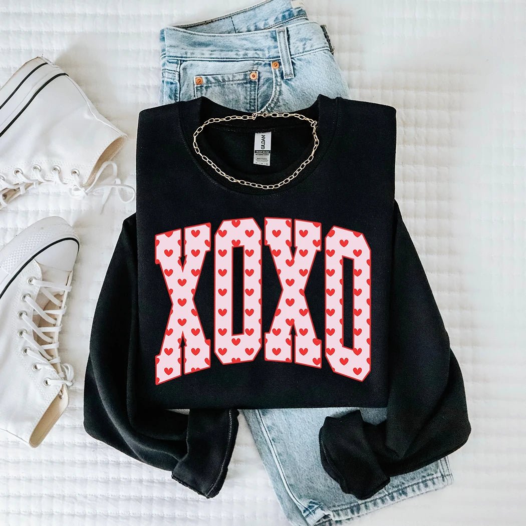 Varsity XOXO Heart Crewneck - Talking Too Loud Apparel