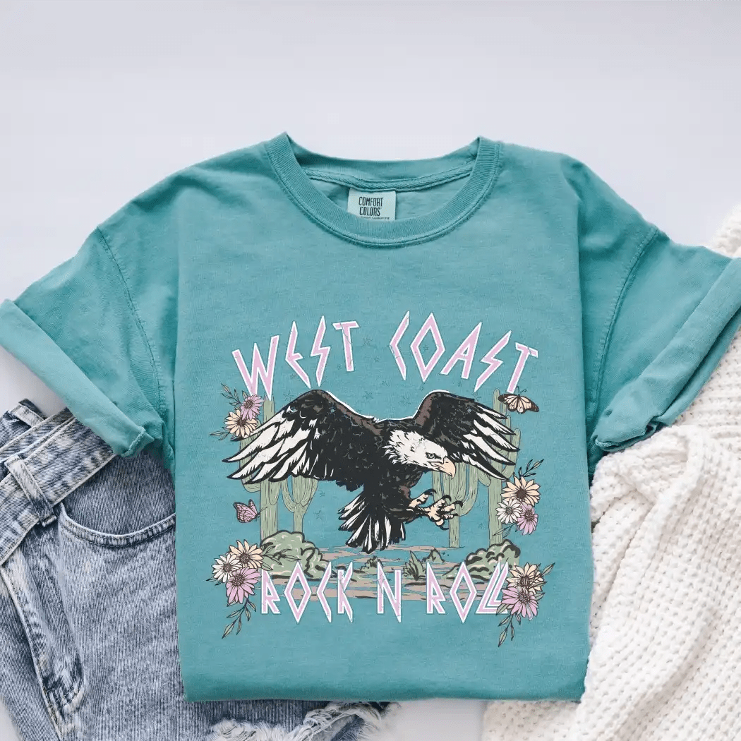 West Coast Rock N Roll Graphic Tee - Talking Too Loud Apparel