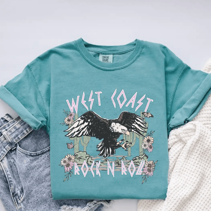 West Coast Rock N Roll Graphic Tee - Talking Too Loud Apparel