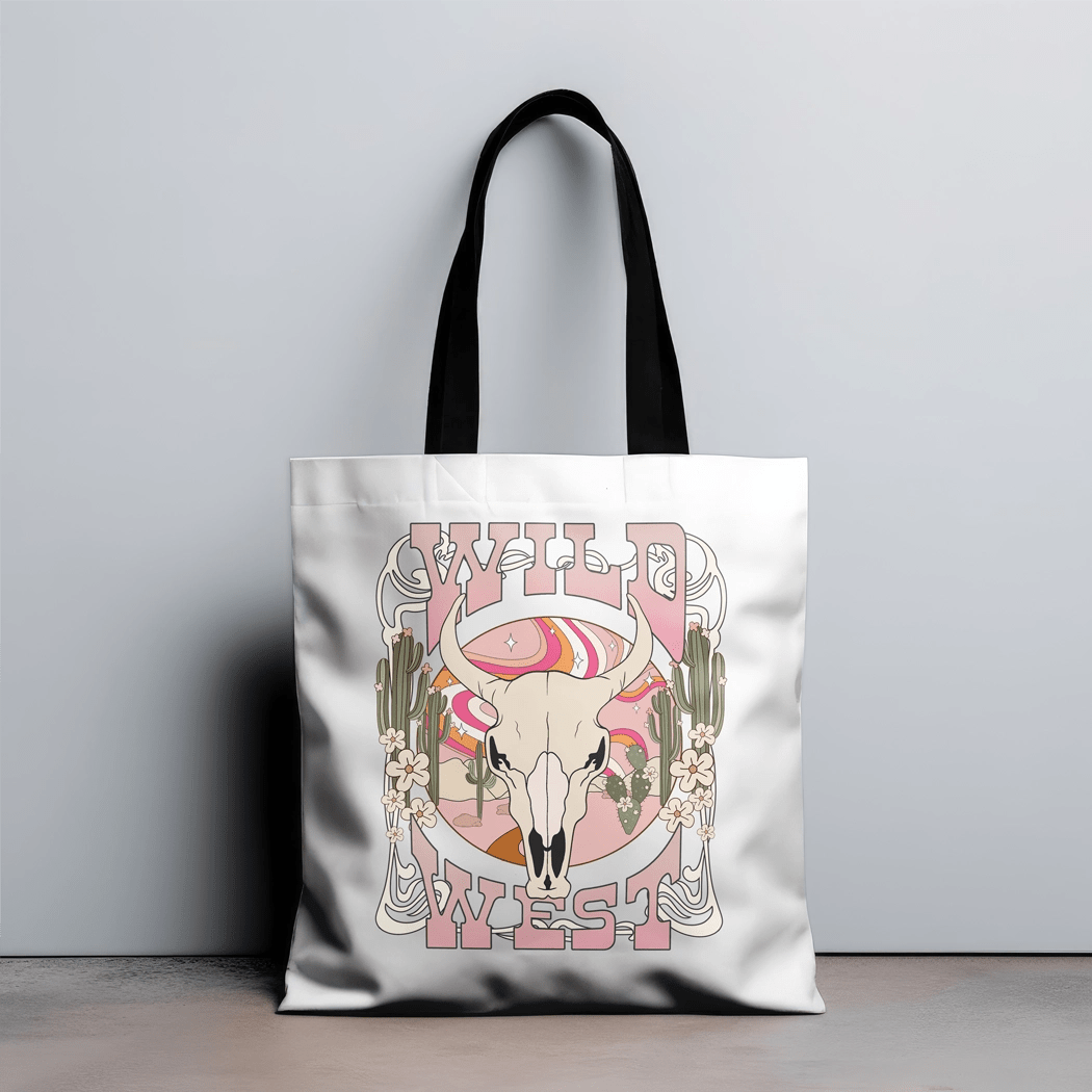 Wild West Canvas Tote Bag - Talking Too Loud Apparel